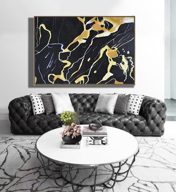 Horizontal Abstract Marble Art #XB118C - Click Image to Close